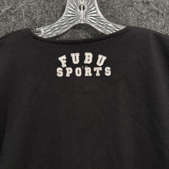 Vintage FUBU Jersey Shirt Men's XXL Black #05 Baseball Button Front dMesh 2000s - Picture 5 of 10